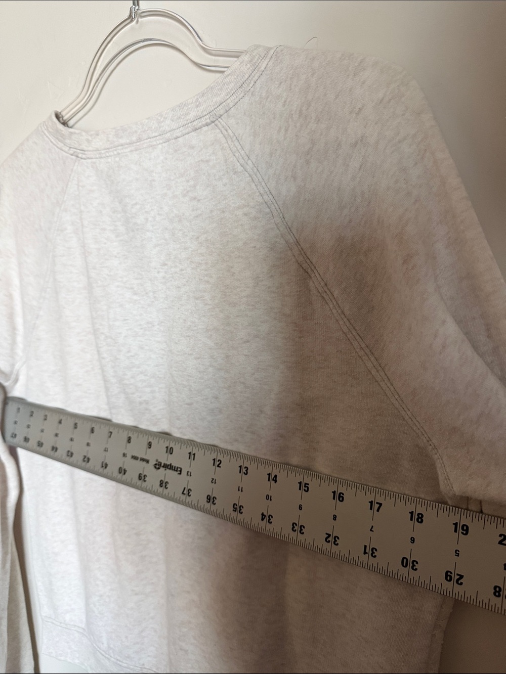 PINK Victoria's Secret Cream Lace-Front Crewneck Sweater - Picture 7 of 7